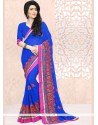 Integral Embroidered Work Faux Georgette Classic Designer Saree