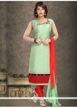 Tiptop Art Silk Embroidered Work Readymade Suit
