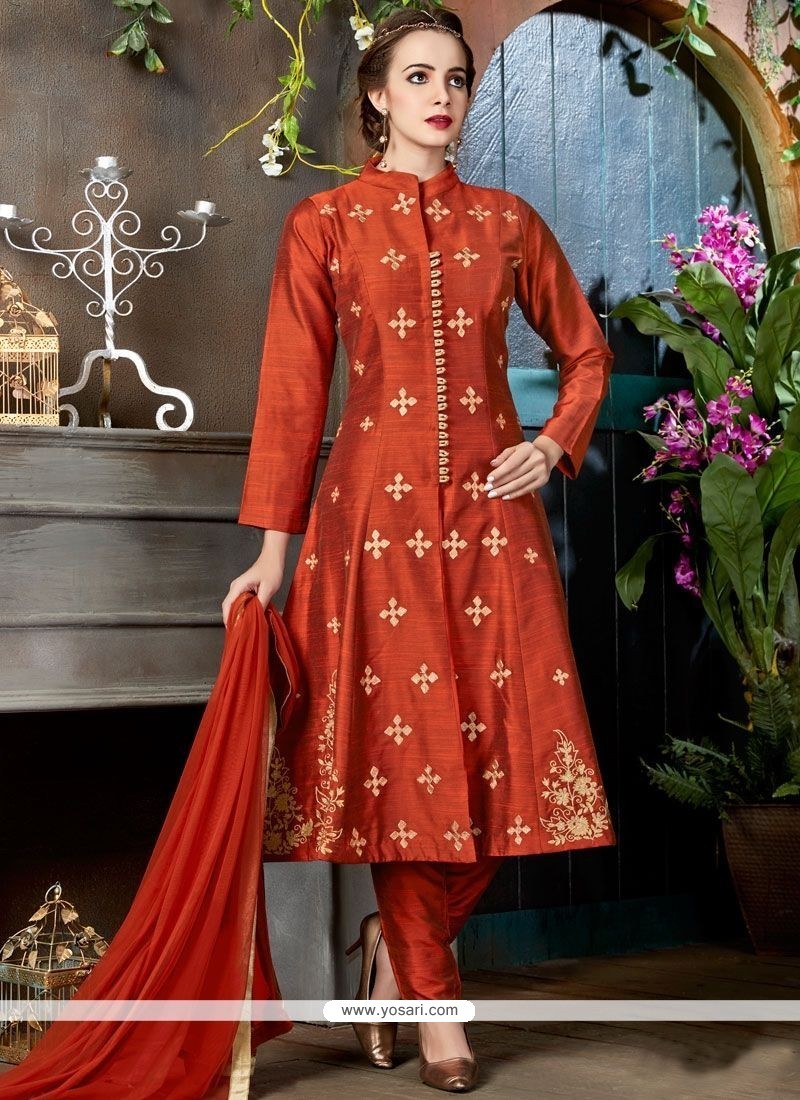 Buy Gripping Kasab Work Readymade Suit | Anarkali Suits