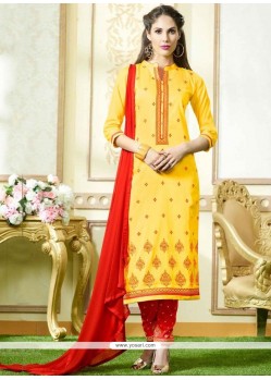 Charming Yellow Churidar Suit