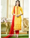 Charming Yellow Churidar Suit