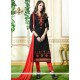 Flattering Embroidered Work Churidar Suit