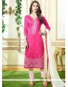 Affectionate Hot Pink Churidar Suit