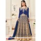 Mouni Roy Patch Border Work Banarasi Silk Floor Length Anarkali Suit