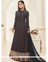 Mouni Roy Embroidered Work Black Floor Length Anarkali Suit