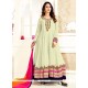 Customary Zari Work Floor Length Anarkali Suit