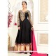 Engrossing Black Zari Work Floor Length Anarkali Suit