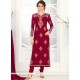 Phenomenal Resham Work Faux Georgette Churidar Designer Suit