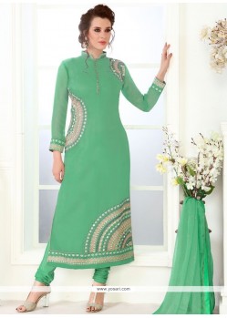 Cherubic Lace Work Churidar Designer Suit