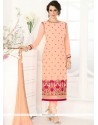 Swanky Embroidered Work Faux Georgette Churidar Designer Suit