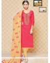 Tempting Embroidered Work Churidar Suit