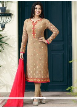 Ayesha Takia Faux Georgette Churidar Designer Suit