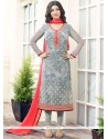 Ayesha Takia Grey Resham Work Churidar Designer Suit