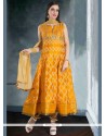 Elite Raw Silk Mustard Readymade Suit