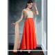 Staring Orange Embroidered Work Readymade Suit