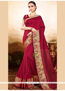 Conspicuous Art Silk Maroon Traditional Saree