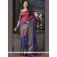 Striking Blue Art Silk Traditional Saree