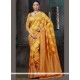 Intriguing Yellow Weaving Work Designer Traditional Saree