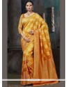 Intriguing Yellow Weaving Work Designer Traditional Saree