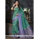 Surpassing Weaving Work Sea Green Art Silk Traditional Designer Saree