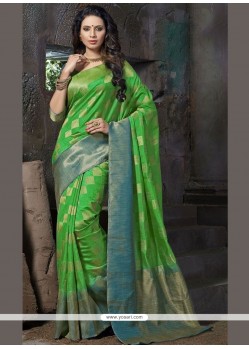 Impressive Green Art Silk Traditional Saree