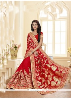 Fine Art Silk Patch Border Work Traditional Designer Saree