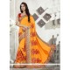 Distinctively Patch Border Work Traditional Saree