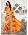 Distinctively Patch Border Work Traditional Saree