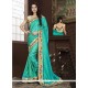 Capricious Sea Green Art Silk Designer Traditional Saree