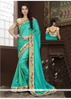 Capricious Sea Green Art Silk Designer Traditional Saree