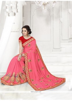 Sightly Embroidered Work Traditional Designer Saree