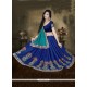 Phenomenal Patch Border Work Navy Blue Designer Traditional Saree