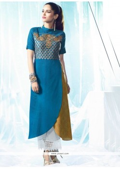 Orphic Blue Designer Kurti