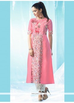 Simplistic Cotton Embroidered Work Designer Kurti