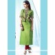 Sterling Green Embroidered Work Cotton Designer Kurti