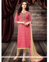 Cherubic Cotton Pink Churidar Designer Suit