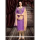 Beautiful Lavender Cotton Churidar Designer Suit