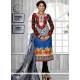 Flawless Faux Chiffon Multi Colour Churidar Suit