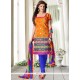 Staring Orange Churidar Suit