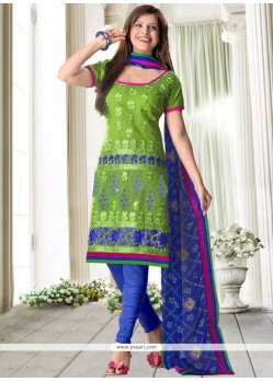 Divine Print Work Churidar Suit