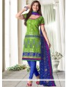 Divine Print Work Churidar Suit