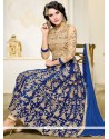 Elegant Blue Art Silk Anarkali Suit