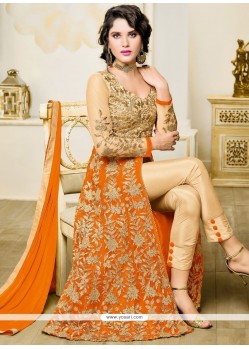 Resplendent Zari Work Anarkali Suit