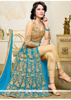 Eye-catchy Embroidered Work Anarkali Suit