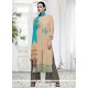 Embroidered Cotton Designer Palazzo Suit In Beige