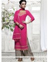 Charming Cotton Embroidered Work Designer Palazzo Suit