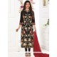 Ayesha Takia Faux Georgette Black Churidar Designer Suit