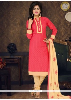 Superb Peach Churidar Suit