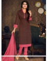 Distinctive Brown Churidar Suit