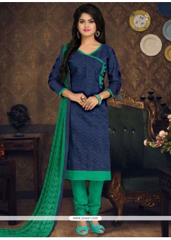 Desirable Embroidered Work Churidar Suit